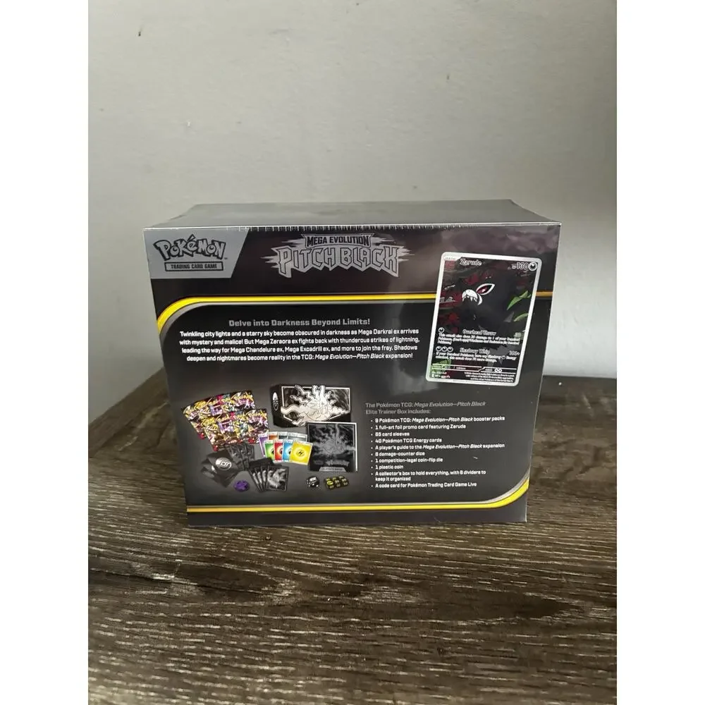 Pokemon Mega Evolution Pitch Black Elite Trainer Box Factory Sealed